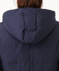 OLUAG02349 eur3(エウルキューブ) 【大きいサイズ】フードロングダウンコート ネイビー