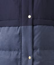 OLUAG02349 eur3(エウルキューブ) 【大きいサイズ】フードロングダウンコート ネイビー