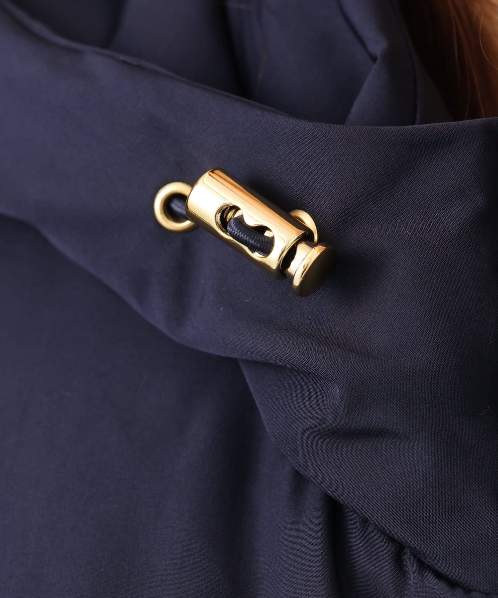 OLUAG02349 eur3(エウルキューブ) 【大きいサイズ】フードロングダウンコート ネイビー