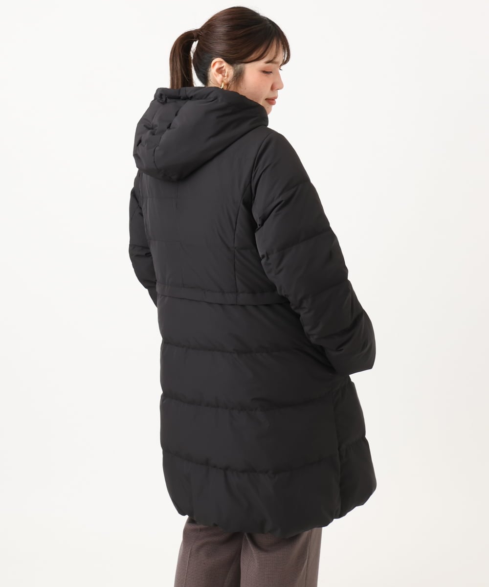 OLUAG02349 eur3(エウルキューブ) 【大きいサイズ】フードロングダウンコート ブラック