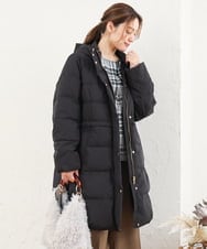 OLUAG02349 eur3(エウルキューブ) 【大きいサイズ】フードロングダウンコート ブラック