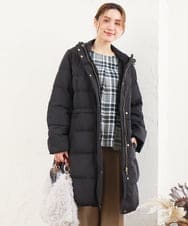 OLUAG02349 eur3(エウルキューブ) 【大きいサイズ】フードロングダウンコート ブラック