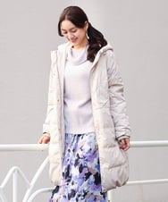 OLUAV01319 eur3(エウルキューブ) 【大きいサイズ】マットタフタダウンコート ベージュ(82)