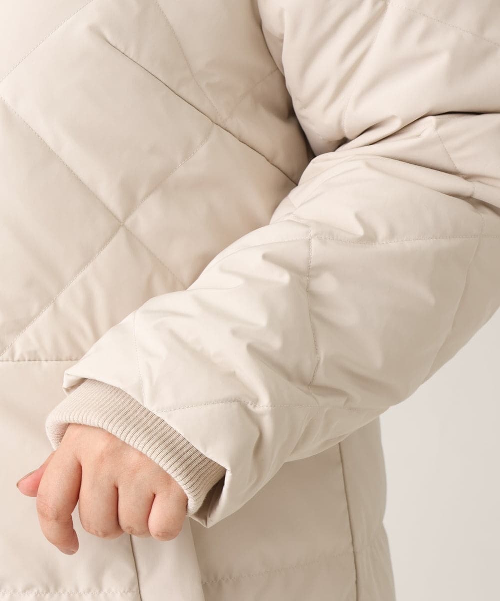 OLUAV01319 eur3(エウルキューブ) 【大きいサイズ】マットタフタダウンコート ベージュ(82)