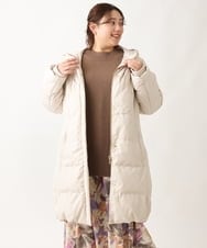 OLUAV01319 eur3(エウルキューブ) 【大きいサイズ】マットタフタダウンコート ベージュ(82)