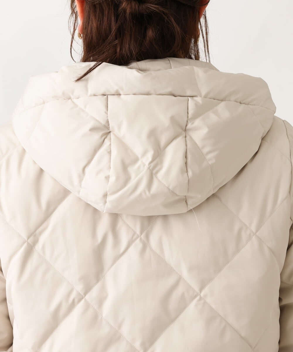 OLUAV01319 eur3(エウルキューブ) 【大きいサイズ】マットタフタダウンコート ベージュ(82)