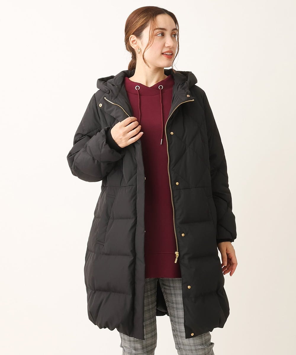 OLUAV01319 eur3(エウルキューブ) 【大きいサイズ】マットタフタダウンコート ブラック(94)