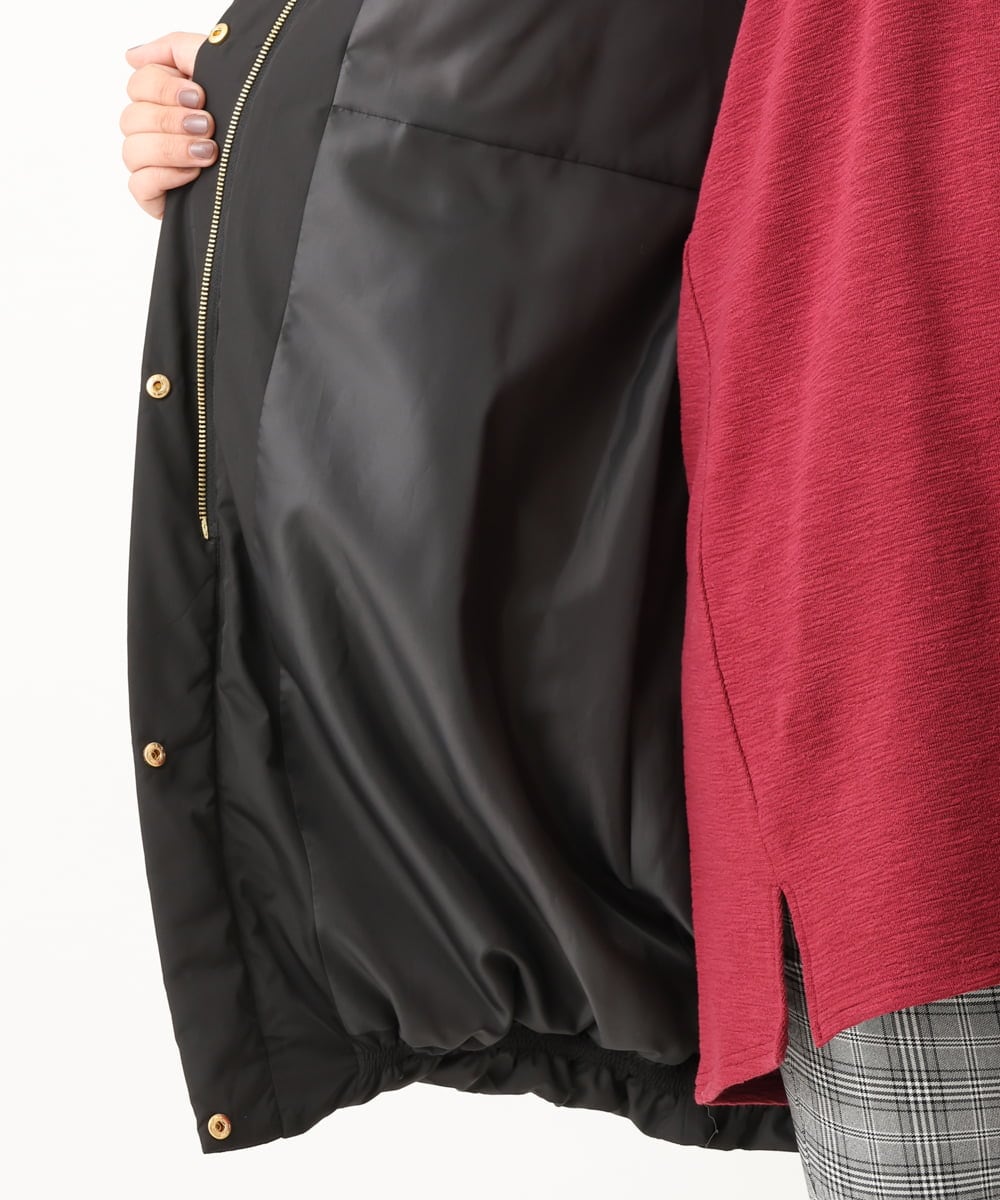 OLUAV01319 eur3(エウルキューブ) 【大きいサイズ】マットタフタダウンコート ブラック(94)