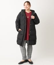 OLUAV01319 eur3(エウルキューブ) 【大きいサイズ】マットタフタダウンコート ブラック(94)