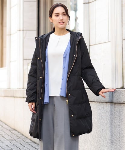 OLUAV01319 eur3 【大きいサイズ】マットタフタダウンコート