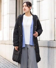 OLUAV01319 eur3(エウルキューブ) 【大きいサイズ】マットタフタダウンコート ブラック(94)