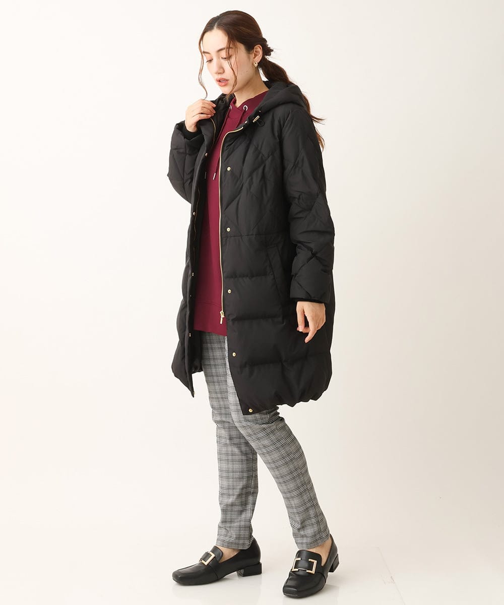 OLUAV01319 eur3(エウルキューブ) 【大きいサイズ】マットタフタダウンコート ブラック(94)