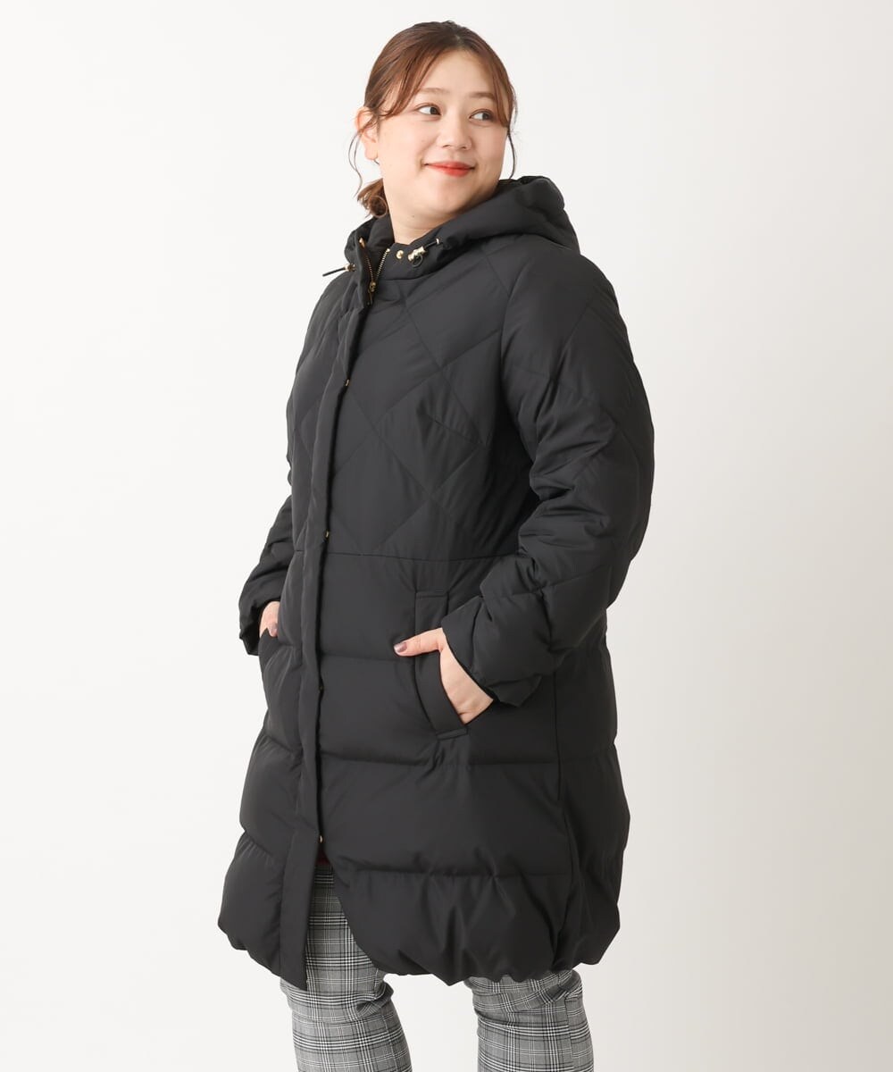 OLUAV01319 eur3(エウルキューブ) 【大きいサイズ】マットタフタダウンコート ブラック(94)
