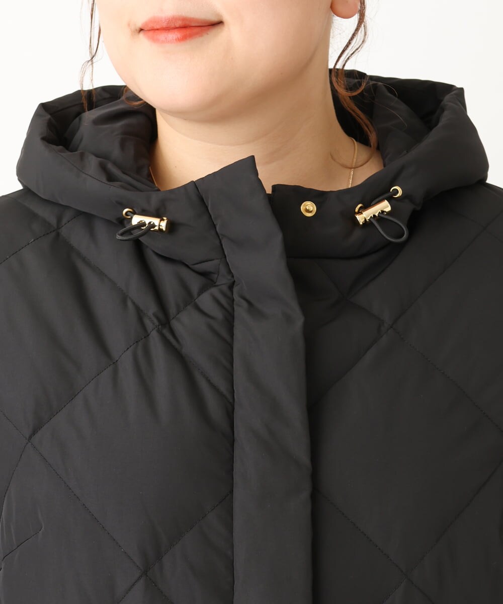 OLUAV01319 eur3(エウルキューブ) 【大きいサイズ】マットタフタダウンコート ブラック(94)