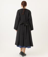 OLUBA04239 eur3(エウルキューブ) 【大きいサイズ】ノーカラーロングコート ブラック(94)