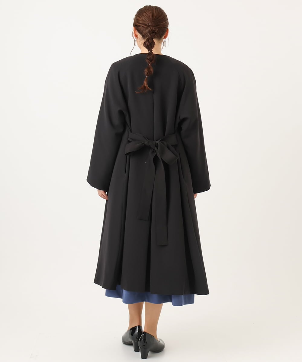 OLUBA04239 eur3(エウルキューブ) 【大きいサイズ】ノーカラーロングコート ブラック(94)