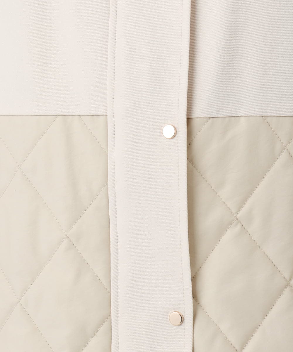 OLUBD08199 eur3(エウルキューブ) 【WEB先行販売】【大きいサイズ】キルトコンビアウター ベージュ(82)