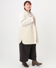 OLUBD08199 eur3(エウルキューブ) 【WEB先行販売】【大きいサイズ】キルトコンビアウター ベージュ(82)