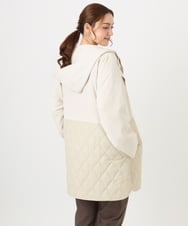 OLUBD08199 eur3(エウルキューブ) 【WEB先行販売】【大きいサイズ】キルトコンビアウター ベージュ(82)