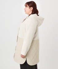 OLUBD08199 eur3(エウルキューブ) 【WEB先行販売】【大きいサイズ】キルトコンビアウター ベージュ(82)