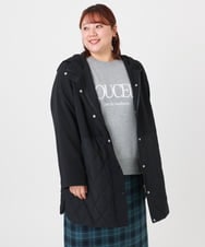 OLUBD08199 eur3(エウルキューブ) 【WEB先行販売】【大きいサイズ】キルトコンビアウター ブラック(94)