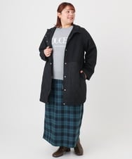 OLUBD08199 eur3(エウルキューブ) 【WEB先行販売】【大きいサイズ】キルトコンビアウター ブラック(94)