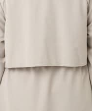 OLUBD09239 eur3(エウルキューブ) 【WEB先行販売】【大きいサイズ】ノーカラートレンチコート ベージュ(82)