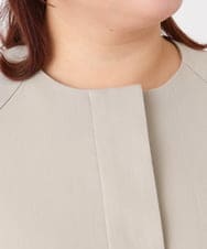 OLUBD09239 eur3(エウルキューブ) 【WEB先行販売】【大きいサイズ】ノーカラートレンチコート ベージュ(82)