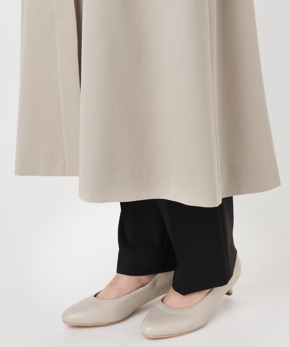 OLUBD09239 eur3(エウルキューブ) 【WEB先行販売】【大きいサイズ】ノーカラートレンチコート ベージュ(82)