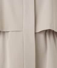 OLUBD09239 eur3(エウルキューブ) 【WEB先行販売】【大きいサイズ】ノーカラートレンチコート ベージュ(82)