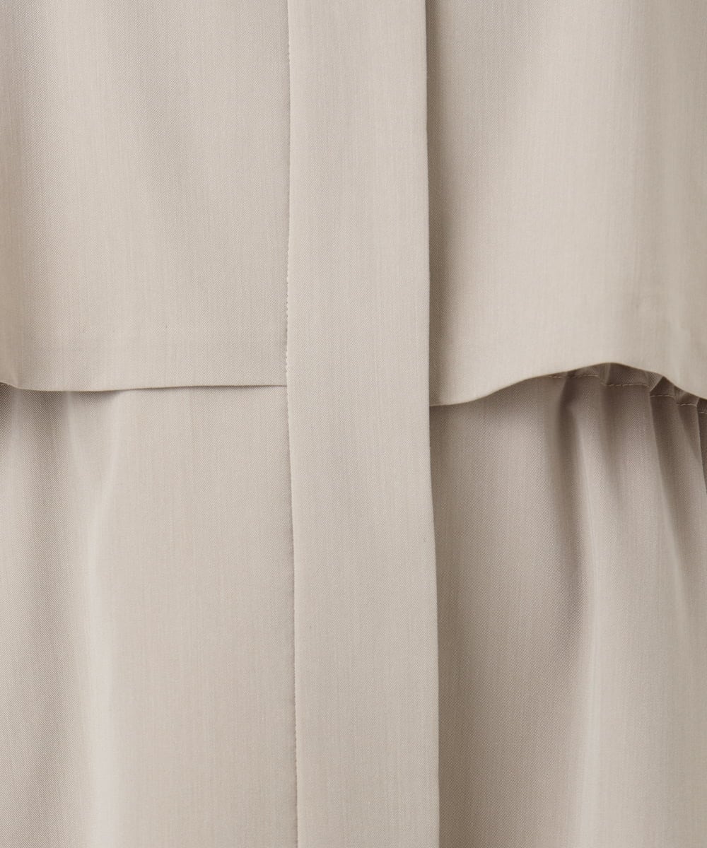 OLUBD09239 eur3(エウルキューブ) 【WEB先行販売】【大きいサイズ】ノーカラートレンチコート ベージュ(82)