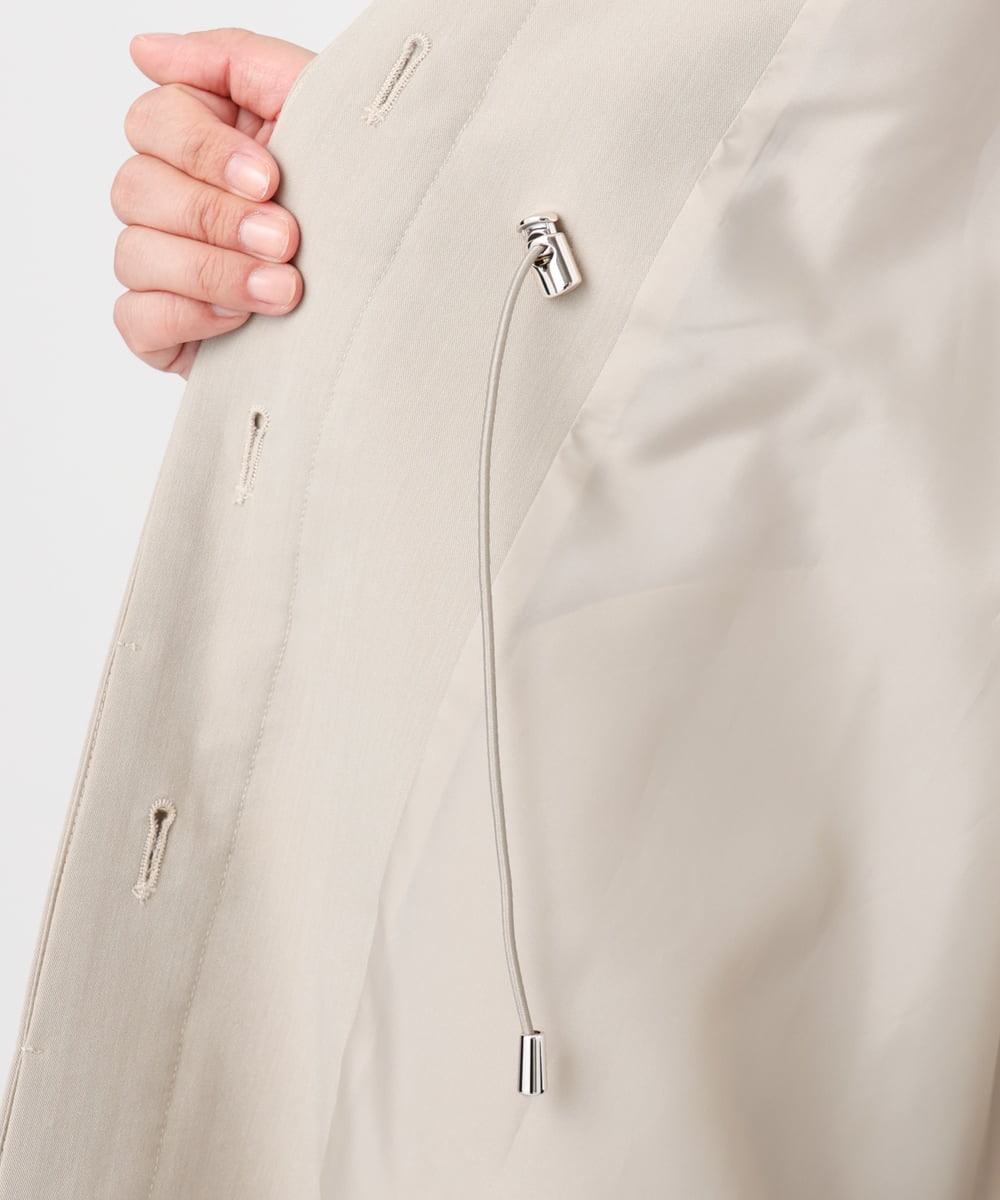 OLUBD09239 eur3(エウルキューブ) 【WEB先行販売】【大きいサイズ】ノーカラートレンチコート ベージュ(82)