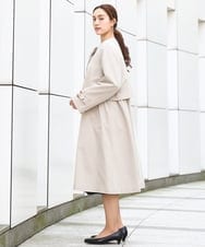 OLUBD09239 eur3(エウルキューブ) 【WEB先行販売】【大きいサイズ】ノーカラートレンチコート ベージュ(82)