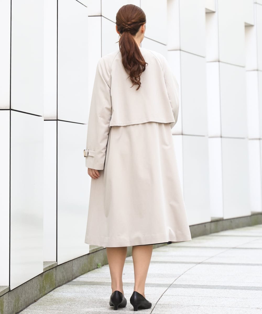 OLUBD09239 eur3(エウルキューブ) 【WEB先行販売】【大きいサイズ】ノーカラートレンチコート ベージュ(82)