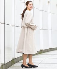 OLUBD09239 eur3(エウルキューブ) 【WEB先行販売】【大きいサイズ】ノーカラートレンチコート ベージュ(82)