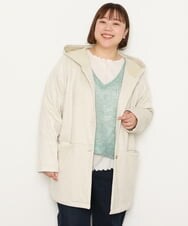 OLUBS90160 eur3(エウルキューブ) 【WEB限定販売】【大きいサイズ】スエードボアアウター アイボリー(80)