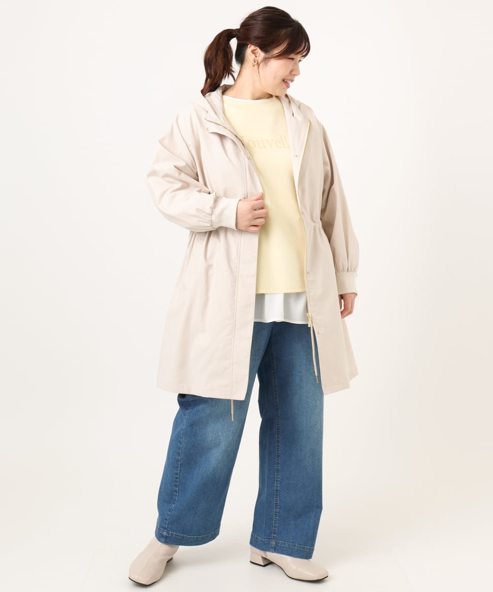 OLUCD01199 eur3(エウルキューブ) 【WEB先行販売】【大きいサイズ】フィーディーコート グレージュ(89)