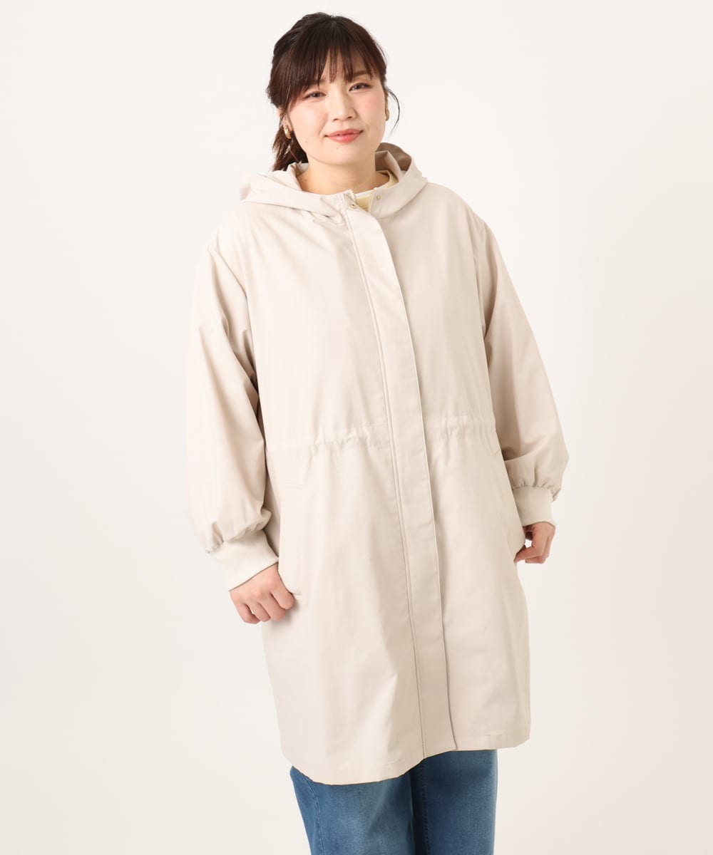 OLUCD01199 eur3(エウルキューブ) 【WEB先行販売】【大きいサイズ】フィーディーコート グレージュ(89)