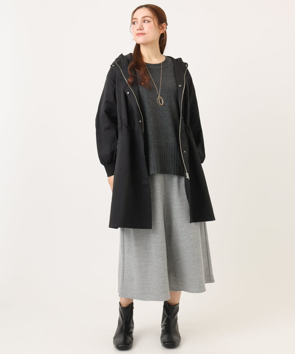 OLUCD01199 eur3(エウルキューブ) 【WEB先行販売】【大きいサイズ】フィーディーコート ブラック(94)