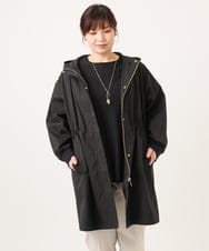 OLUCD01199 eur3(エウルキューブ) 【WEB先行販売】【大きいサイズ】フィーディーコート ブラック(94)