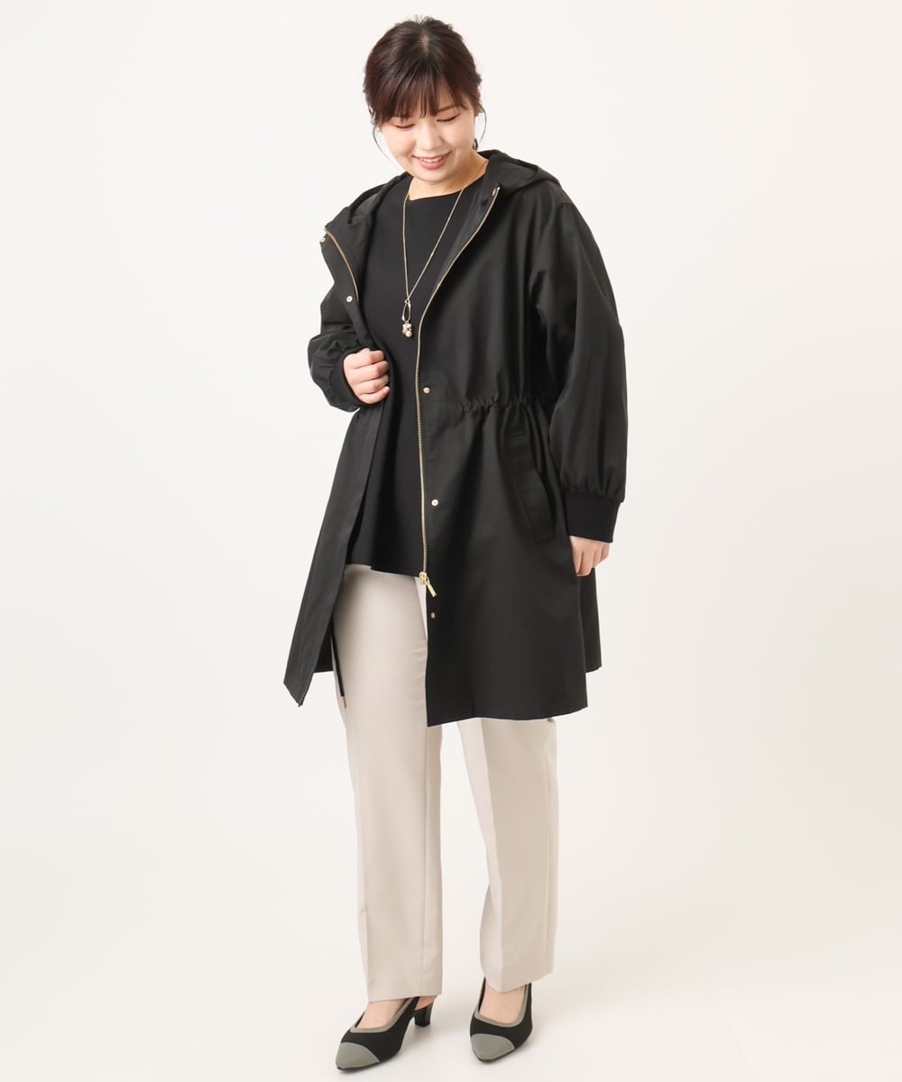 OLUCD01199 eur3(エウルキューブ) 【WEB先行販売】【大きいサイズ】フィーディーコート ブラック(94)