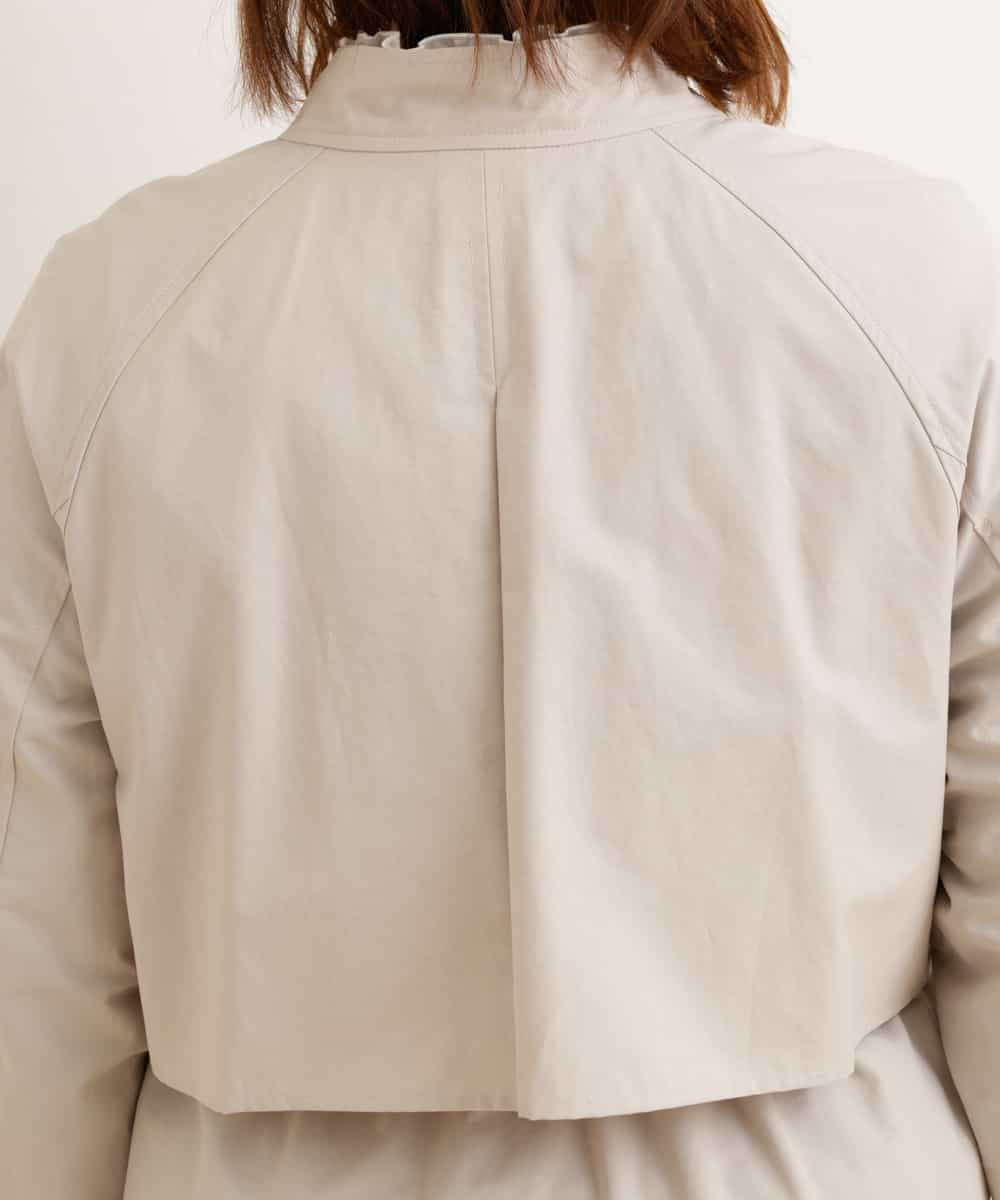 OLUCP01170 eur3(エウルキューブ) 【大きいサイズ/微撥水】スタンドカラーコート ベージュ(82)