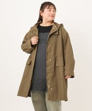 OLUKD05199 eur3(エウルキューブ) 【大きいサイズ】モッズ風フーディ―コート カーキ