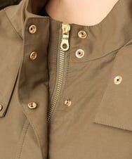 OLUKD05199 eur3(エウルキューブ) 【WEB先行販売】【大きいサイズ】モッズ風フーディ―コート カーキ
