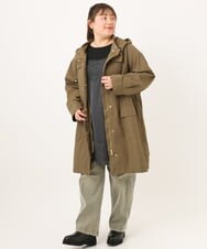 OLUKD05199 eur3(エウルキューブ) 【WEB先行販売】【大きいサイズ】モッズ風フーディ―コート カーキ