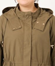 OLUKD05199 eur3(エウルキューブ) 【WEB先行販売】【大きいサイズ】モッズ風フーディ―コート カーキ