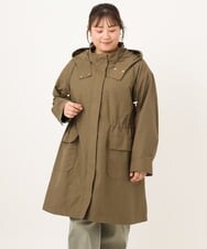 OLUKD05199 eur3(エウルキューブ) 【WEB先行販売】【大きいサイズ】モッズ風フーディ―コート カーキ