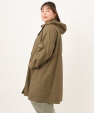 OLUKD05199 eur3(エウルキューブ) 【WEB先行販売】【大きいサイズ】モッズ風フーディ―コート カーキ