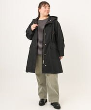 OLUKD05199 eur3(エウルキューブ) 【WEB先行販売】【大きいサイズ】モッズ風フーディ―コート ブラック