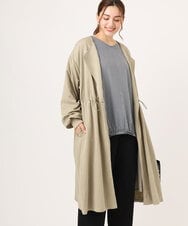 OLULA05199 eur3(エウルキューブ) 【WEB先行販売】【大きいサイズ】ノーカラーロングコート ベージュ(82)